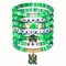 XOCARTIGE Surfer Heishi Bracelets for Women Stackable Rainbow Vinyl Disc Clay Beaded Stretch Bracelets Elastic Layering Friendship Bracelets Boho Summer Beach Jewelry (St.Patrick's Day 1)